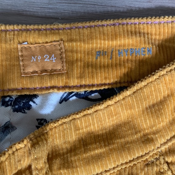Lightweight mustard corduroy Anthropologie pants, size 24 - Picture 3 of 3